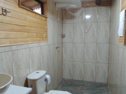 Koupelna v ubytování Cabaña La Villa Sanadora
