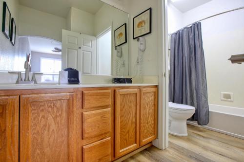 a bathroom with a sink and a toilet at Pacific Plaza #609 - Offshore Oasis - 1BdrmUp-K-FSofa in Oceano