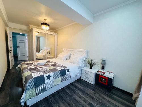 Postel nebo postele na pokoji v ubytování Apartament Chisinau AirPort