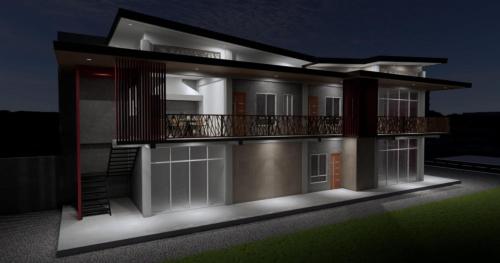 eine Darstellung eines Hauses in der Nacht in der Unterkunft M&S Cabina in Alburquerque