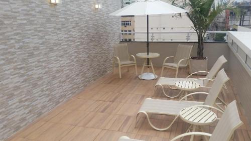 Balkón nebo terasa v ubytování Fluminense Hotel