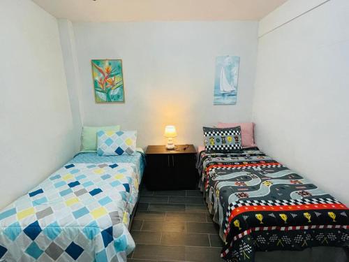 Postel nebo postele na pokoji v ubytování casa borde de lago