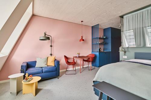 Ένα ή περισσότερα κρεβάτια σε δωμάτιο στο MAVO LAB