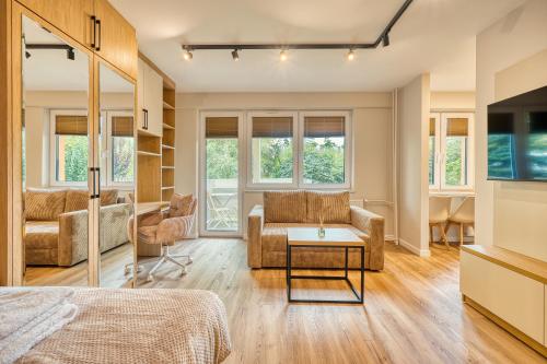 Postel nebo postele na pokoji v ubytování Deluxe Apartament Pobitno