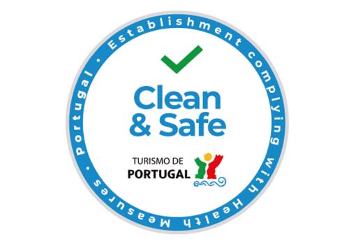 a label for clean and safe at Villa Wisteria in Funchal