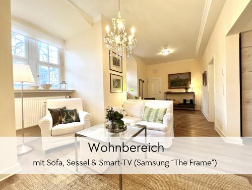 Кухня или мини-кухня в ALTE FÖRSTEREI - Apartment in der Hinterburg in Schlitz - direkt an der Größten Kerze der Welt - mit Aufzug, Parkplatz & Garten - Hunde willkommen
