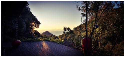 a view of a swinging path in the mountains at Stunning Cabin in Splendid Surroundings Cap Corse in San-Martino-di-Lota