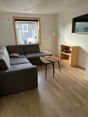 Posezení v ubytování Midbrekkan apartment