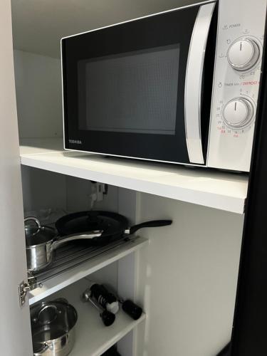 Dapur atau dapur kecil di Saules apartamentai, free parking