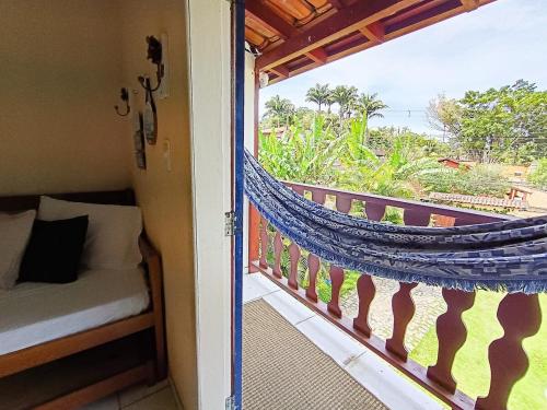JR 4 · Estúdio no piso superior em Paraty, RJにあるベッド