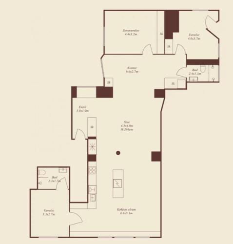 Foto Elegant Scandinavian Apartment for 8 Guests 6