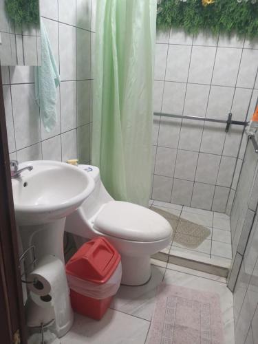 Koupelna v ubytování La Casa de Tita