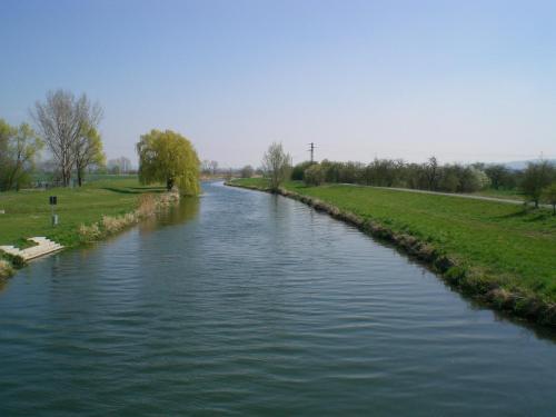 a view of a river from a bridge at Hotel-Restaurant Weinberg in Artern
