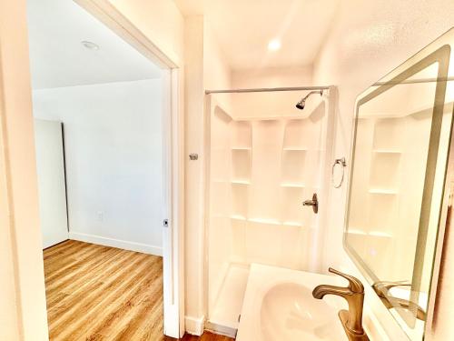 a bathroom with a sink and a mirror at 1433 Nespace in Los Angeles