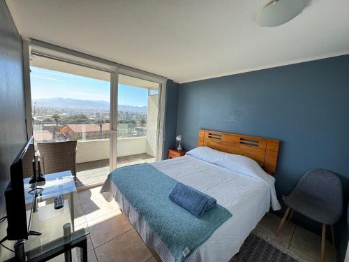 Postel nebo postele na pokoji v ubytování depto para 2 frente al mar