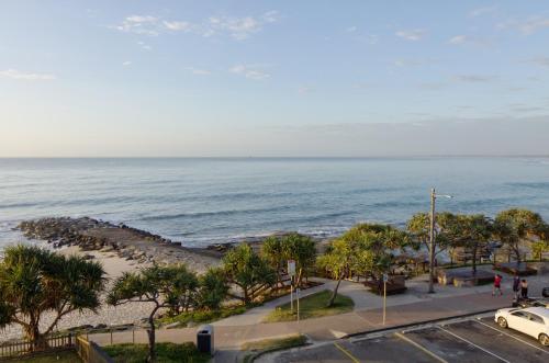 a view of the beach and the ocean at Ultimate Coastal Escape + Amazing Views in Caloundra