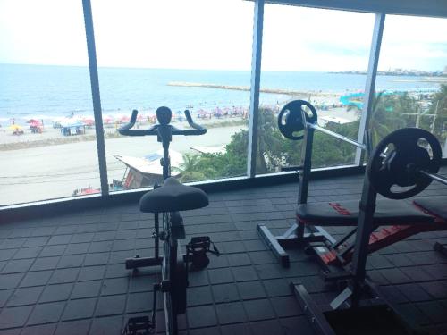 Het fitnesscentrum en/of fitnessfaciliteiten van Luxury Ocean View - Bocagrande