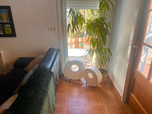 Et opholdsområde på Huis met zwembad