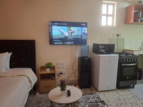 Kuchyň nebo kuchyňský kout v ubytování Pinban Studio Utawala