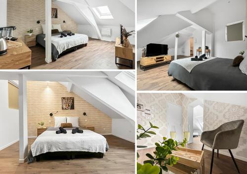 Postel nebo postele na pokoji v ubytování Fibre Ultra-Rapide, Lit Queen Size, Cosy & Calme