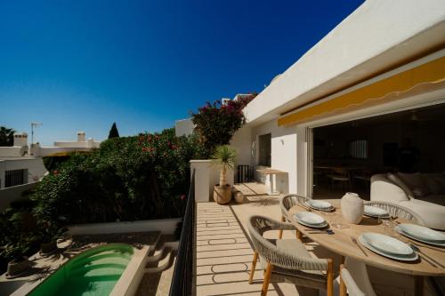 Modern townhouse with private heated pool near Cabopino beach in Artola, Marbella