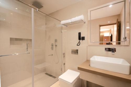 Koupelna v ubytování OCEAN PEARL