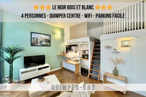 LE NOIR BOIS ET BLANC - Studio - Wifi - Centre Ville - Entrée Autonome
