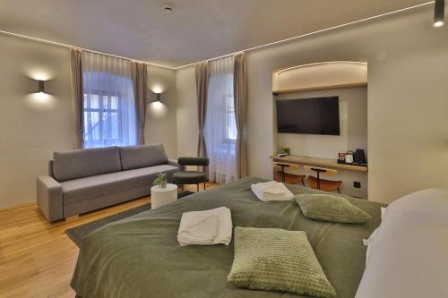 Televisyen dan/atau pusat hiburan di Céhes Guesthouse
