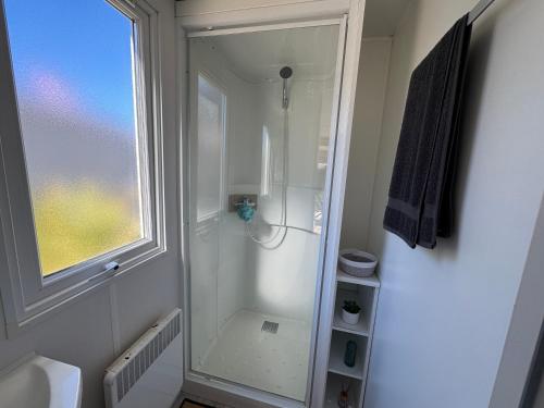 Ένα μπάνιο στο Bungalow du bonheur, Camping les viviers