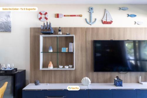 Kuchyň nebo kuchyňský kout v ubytování Bangalô frente mar no VG Sun Cumbuco por Tactu