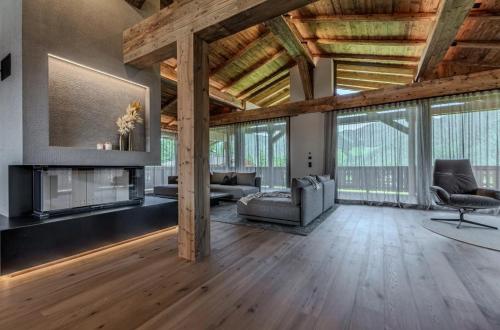Χώρος καθιστικού στο Winter Deluxe Chalet Felix
