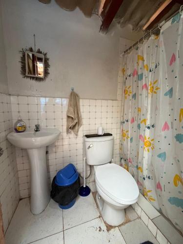 Koupelna v ubytování Fuego Nomada hause