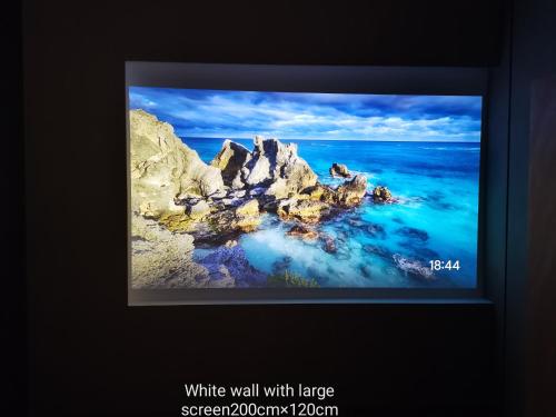 Luna House KIYOMIZU清水一棟貸し-Marshall-Netflix-2Meters ProjectionSCRN-GardenViewBathtub