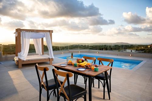 Aurora Heraklion Seasons Villa- Sea Pool Fireplace