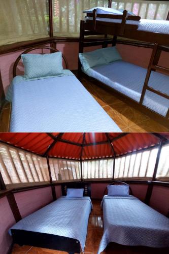 Postel nebo postele na pokoji v ubytování Cabaña pozo azul