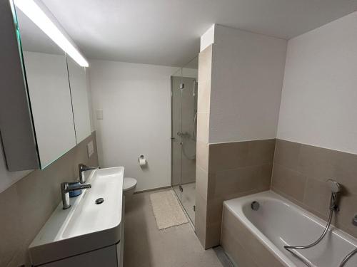 Et badeværelse på Tannenheim Lodge Flumserberg