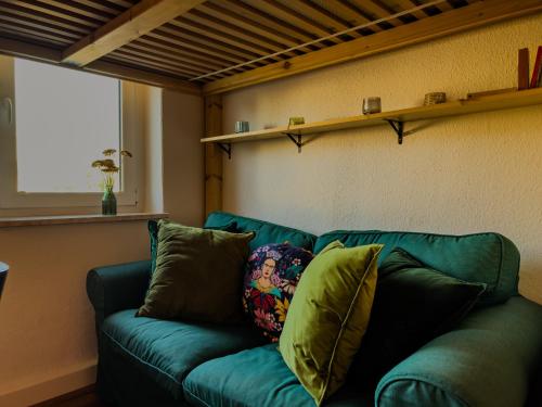 Χώρος καθιστικού στο Micro-Appartement am Paradiesbahnhof