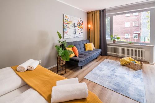 Χώρος καθιστικού στο Fewo7Home Neueröffnung Apartment an der Uni