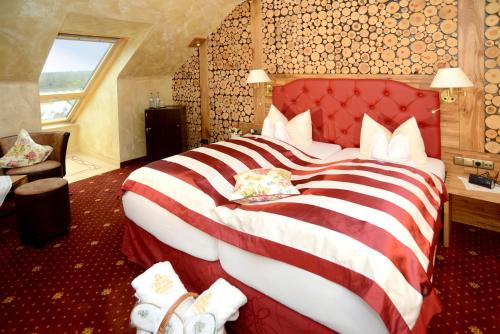 Cama o camas de una habitación en Hotel Krone Igelsberg