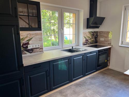 Η κουζίνα ή μικρή κουζίνα στο Seerand-Idyll