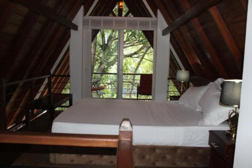 PalapatwelaにあるTepraas Mataleの大きな窓のある部屋のベッド