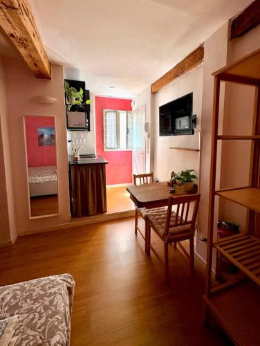 Телевизор и/или развлекательный центр в Mini Appartamento in Centro Storico