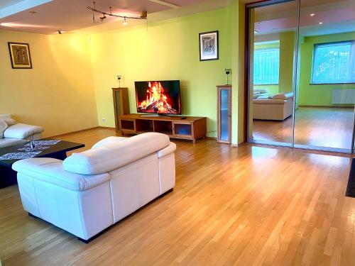 Χώρος καθιστικού στο Big apartment for 2