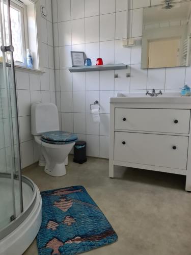 Bilik mandi di Holiday Apartment in Flatanger