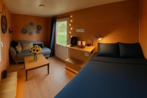 Χώρος καθιστικού στο La Tiny Roulotte