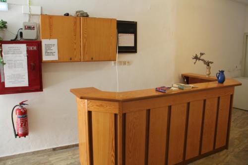 Η κουζίνα ή μικρή κουζίνα στο Hotel Alkyon