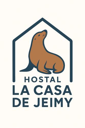 a logo of a otter with the words hospital la casa de jenum at La Casa de Jeimy in Puerto Baquerizo Moreno