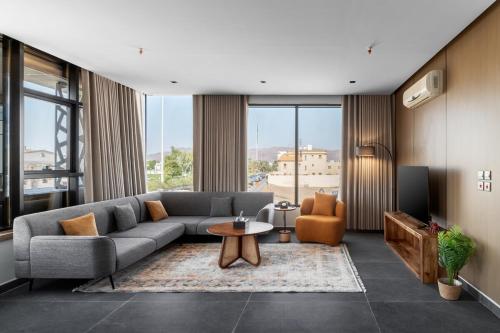 Posezení v ubytování الاورفلي للوحدات السكنية