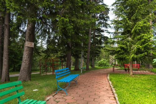Κήπος έξω από το Elina Hotel