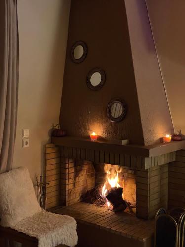 Χώρος καθιστικού στο Arcadian Escape - Tsiaxtai Group